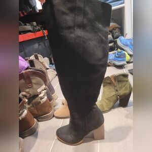 Black Knee-High Boots